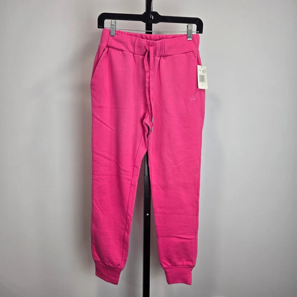 NWT Juicy Couture Preppy Pink Tracksuit Set‎ Sweatshirt Joggers XS and S Y2K